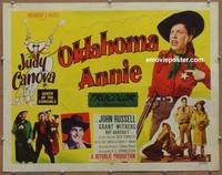 a568 OKLAHOMA ANNIE half-sheet movie poster '51 Judy Canova