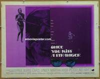 a576 ONCE YOU KISS A STRANGER half-sheet movie poster '70 Carol Lynley