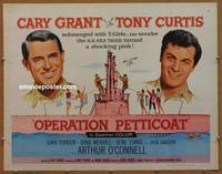 a580 OPERATION PETTICOAT half-sheet movie poster '59 Cary Grant, Curtis