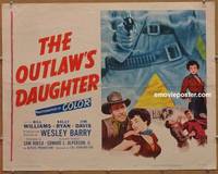 a585 OUTLAW'S DAUGHTER half-sheet movie poster '54 Bill Williams