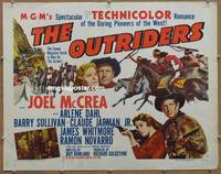 a588 OUTRIDERS half-sheet movie poster '50 Joel McCrea, Arlene Dahl