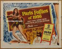 a593 PARIS FOLLIES OF 1956 style B half-sheet movie poster '56 sexy!