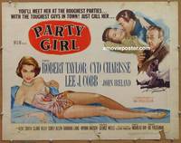 a597 PARTY GIRL style B half-sheet movie poster '58 sexy Cyd Charisse!
