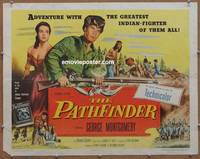 a599 PATHFINDER #2 half-sheet movie poster '52 George Montgomery, Carter