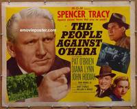 a606 PEOPLE AGAINST O'HARA half-sheet movie poster '51 Spencer Tracy