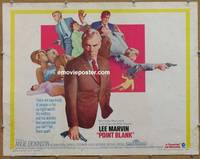 a618 POINT BLANK half-sheet movie poster '67 Lee Marvin, Angie Dickinson