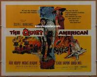 a641 QUIET AMERICAN style B half-sheet movie poster '58 Murphy, Redgrave