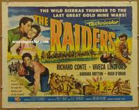 a645 RAIDERS style B half-sheet movie poster '52 Richard Conte
