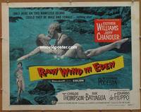a655 RAW WIND IN EDEN half-sheet movie poster '58 Esther Williams, Chandler