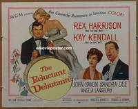 a661 RELUCTANT DEBUTANTE style A half-sheet movie poster '58 Rex Harrison