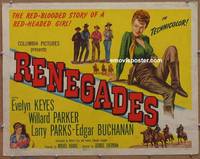 a664 RENEGADES half-sheet movie poster '46 Evelyn Keyes, Parker
