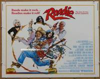 a680 ROADIE half-sheet movie poster '80 Meat Loaf, Alice Cooper, rock!