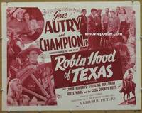 a682 ROBIN HOOD OF TEXAS half-sheet movie poster R53 Gene Autry
