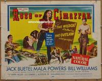 a687 ROSE OF CIMARRON half-sheet movie poster '52 Jack Buetel, Mala Powers