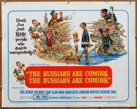 a693 RUSSIANS ARE COMING half-sheet movie poster '66 Jack Davis art!