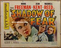 a712 SHADOW OF FEAR half-sheet movie poster '56 Mona Freeman