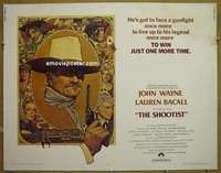 a720 SHOOTIST half-sheet movie poster '76 John Wayne, Bacall, Howard