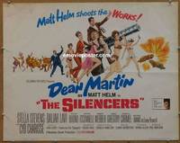 a725 SILENCERS half-sheet movie poster '66 Dean Martin, Stella Stevens