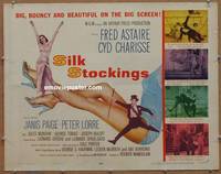 a726 SILK STOCKINGS rare style B half-sheet movie poster '57 Cyd Charisse