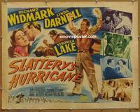 a732 SLATTERY'S HURRICANE half-sheet movie poster '49 Veronica Lake