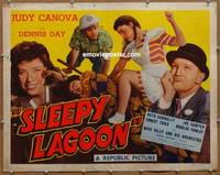 a733 SLEEPY LAGOON half-sheet movie poster '43 Judy Canova, Dennis Day