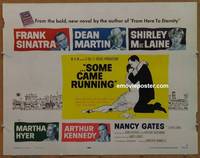 a740 SOME CAME RUNNING half-sheet movie poster '59 Frank Sinatra, Martin