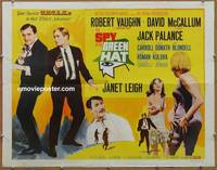 a751 SPY IN THE GREEN HAT half-sheet movie poster '66 U.N.C.L.E.!