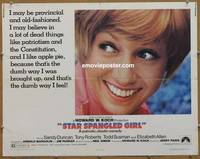 a757 STAR SPANGLED GIRL half-sheet movie poster '71 patriotic Sandy Duncan!