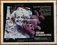 a768 SUGARLAND EXPRESS half-sheet movie poster '74 Steven Spielberg, Hawn