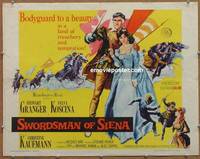 a774 SWORDSMAN OF SIENA half-sheet movie poster '62 Stewart Granger