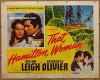 a788 THAT HAMILTON WOMAN half-sheet movie poster R47 Vivien Leigh, Olivier