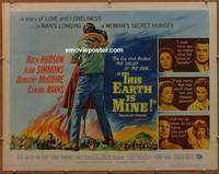 a791 THIS EARTH IS MINE half-sheet movie poster '59 Rock Hudson, Simmons