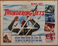 a802 THUNDERING JETS half-sheet movie poster '58 United States Air Force!