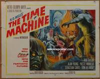 a804 TIME MACHINE half-sheet movie poster '60 Rod Taylor, Yvette Mimieux
