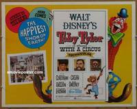 a807 TOBY TYLER half-sheet movie poster '60 Walt Disney, circus clown!