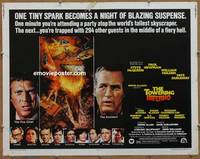 a818 TOWERING INFERNO half-sheet movie poster '74 McQueen, Newman
