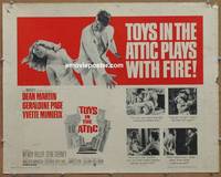 a819 TOYS IN THE ATTIC half-sheet movie poster '63 Dean Martin, Mimieux