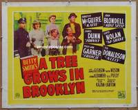 a827 TREE GROWS IN BROOKLYN English half-sheet movie poster '45 McGuire