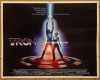 a830 TRON half-sheet movie poster '82 Walt Disney sci-fi, Jeff Bridges