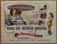 a831 TUNNEL OF LOVE half-sheet movie poster '58 Doris Day, Richard Widmark