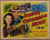 a836 UNDER COLORADO SKIES half-sheet movie poster '47 Monte Hale, Booth