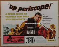 a846 UP PERISCOPE half-sheet movie poster '59 James Garner, Edmond O'Brien