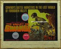 a848 VALLEY OF GWANGI half-sheet movie poster '69 Harryhausen, dinosaurs!