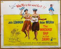 a861 WACKIEST SHIP IN THE ARMY half-sheet movie poster '60 Jack Lemmon
