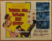 a863 WAKE ME WHEN IT'S OVER half-sheet movie poster '60 Ernie Kovacs