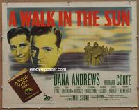 a864 WALK IN THE SUN half-sheet movie poster '45 Dana Andrews, Conte