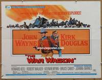 a869 WAR WAGON half-sheet movie poster '67 John Wayne, Kirk Douglas