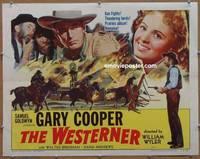 a875 WESTERNER half-sheet movie poster R54 Gary Cooper