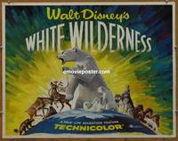 a880 WHITE WILDERNESS half-sheet movie poster '58 Disney arctic animals!