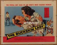 a117 BUCKSKIN LADY half-sheet movie poster '57 Medina, sexy bad girl!